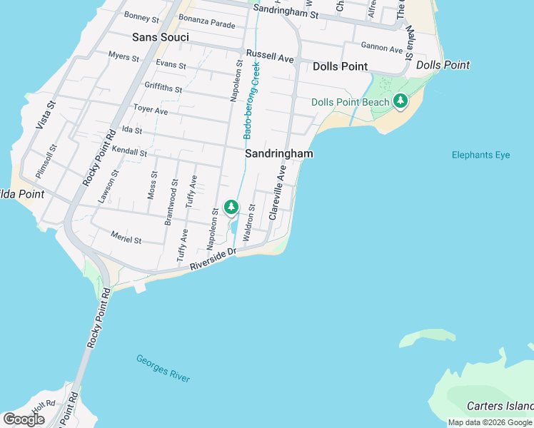 map of restaurants, bars, coffee shops, grocery stores, and more near 139 Clareville Avenue in Sandringham
