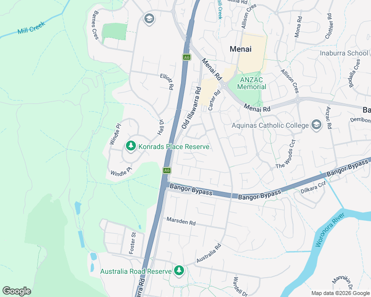 map of restaurants, bars, coffee shops, grocery stores, and more near 19 Owen Jones Row in Menai