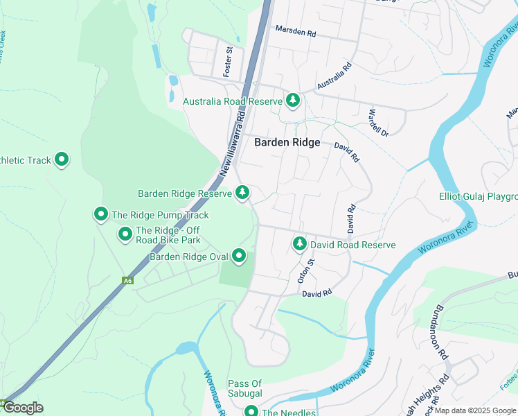 map of restaurants, bars, coffee shops, grocery stores, and more near 149 Old Illawarra Road in Barden Ridge