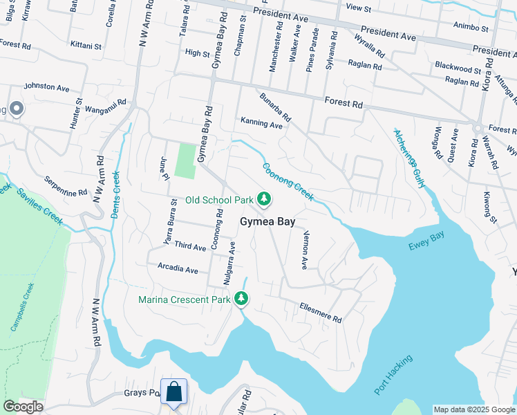 map of restaurants, bars, coffee shops, grocery stores, and more near 250 Gymea Bay Road in Gymea Bay