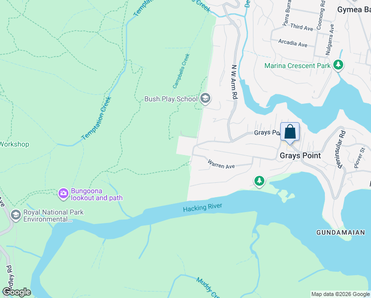 map of restaurants, bars, coffee shops, grocery stores, and more near 109 Angle Road in Grays Point