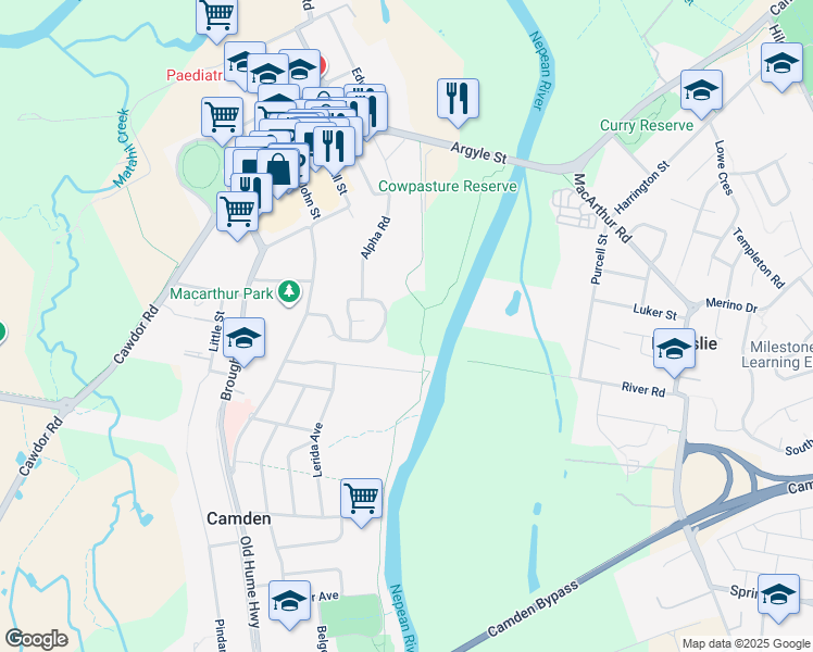 map of restaurants, bars, coffee shops, grocery stores, and more near 8 Onslow Avenue in Camden