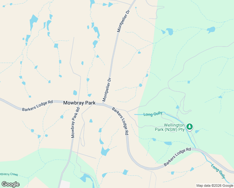 map of restaurants, bars, coffee shops, grocery stores, and more near 730 Barkers Lodge Road in Mowbray Park