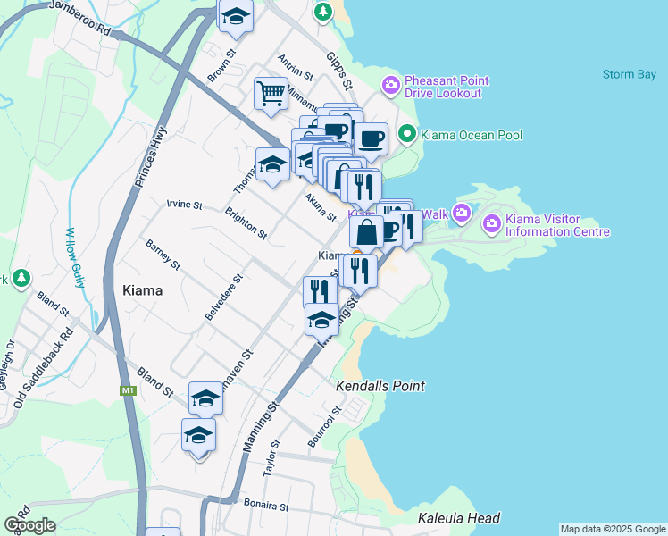Map Of Kiama Streets 1 Eddy Street, Kiama Nsw - Walk Score