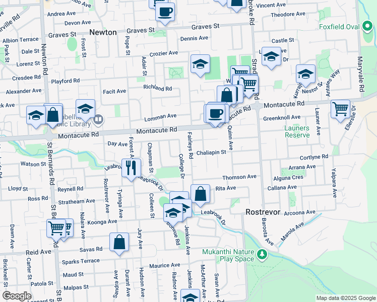 map of restaurants, bars, coffee shops, grocery stores, and more near 14 Fairleys Road in Rostrevor