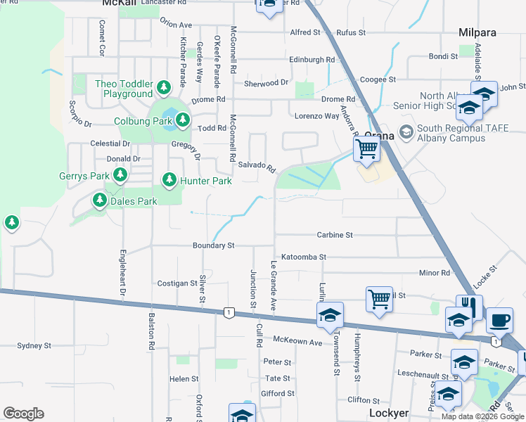 map of restaurants, bars, coffee shops, grocery stores, and more near 78 Flemington Street in McKail