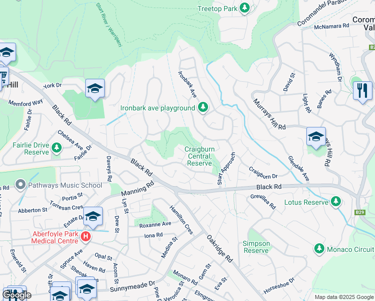 map of restaurants, bars, coffee shops, grocery stores, and more near 13 Callistemon Court in Flagstaff Hill