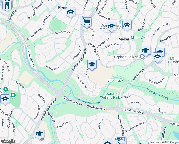 map of restaurants, bars, coffee shops, grocery stores, and more near 15 Conley Drive in Melba