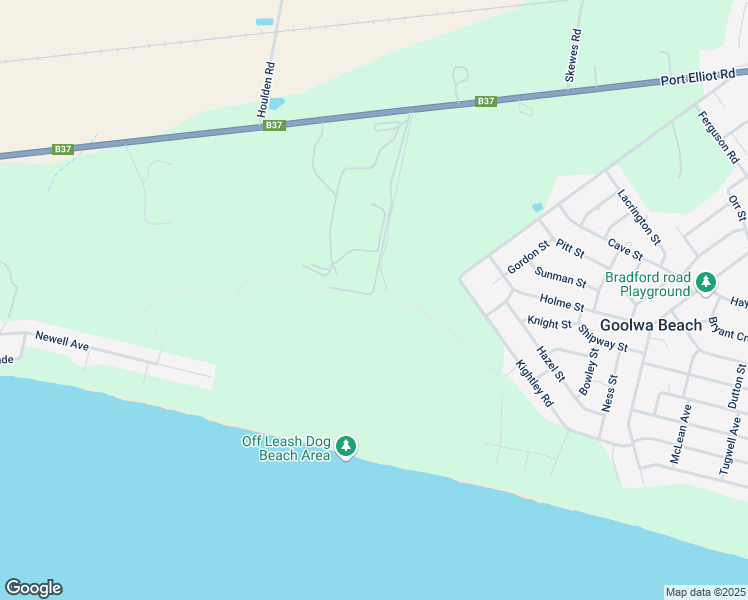 map of restaurants, bars, coffee shops, grocery stores, and more near Andrew Avenue in Goolwa Beach