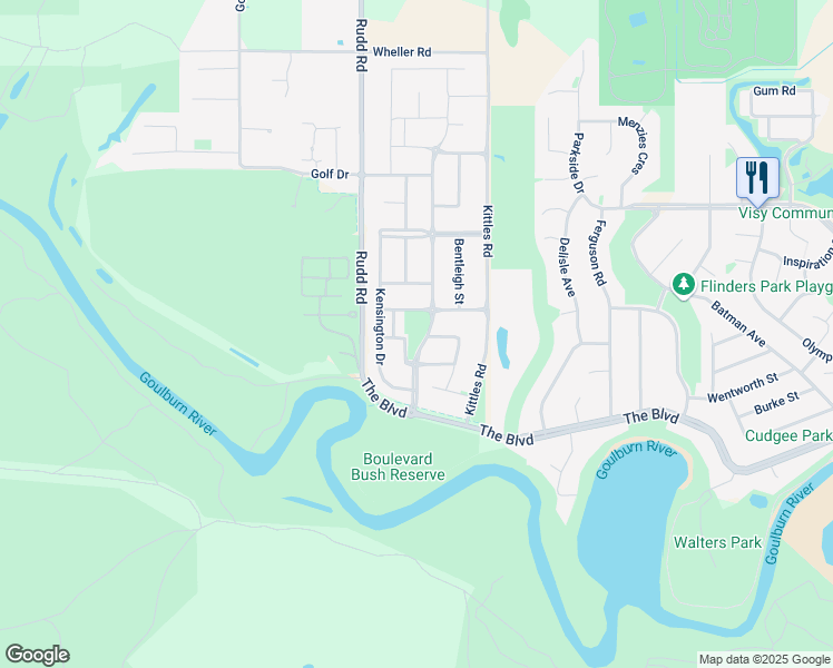 map of restaurants, bars, coffee shops, grocery stores, and more near in Shepparton