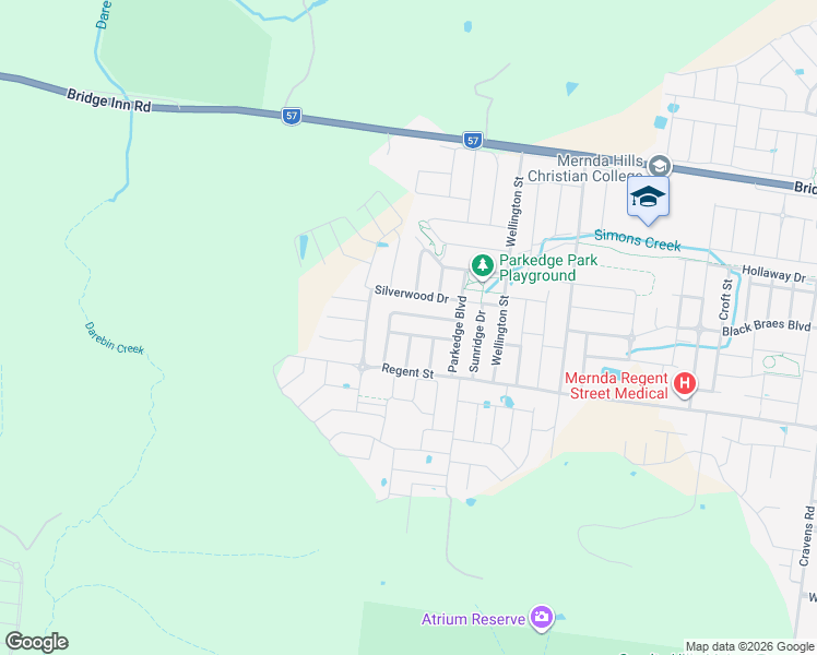 map of restaurants, bars, coffee shops, grocery stores, and more near 24 Balvicar Way in Mernda