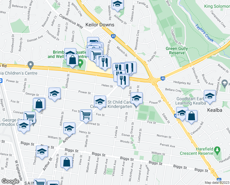 map of restaurants, bars, coffee shops, grocery stores, and more near 74 Arthur Street in Saint Albans