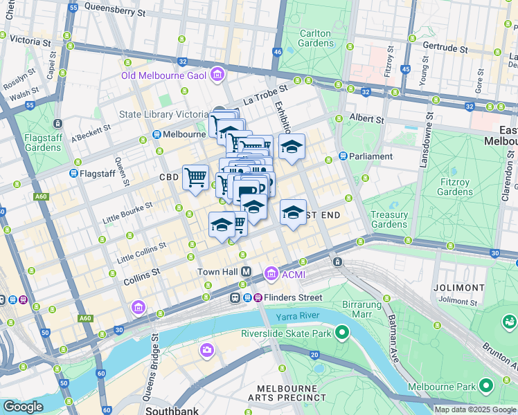 168170 Little Collins Street, Melbourne VIC Walk Score