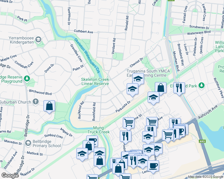 map of restaurants, bars, coffee shops, grocery stores, and more near 11 Sunnyvale Rise in Truganina