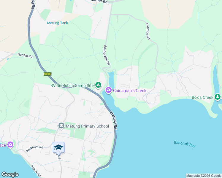 map of restaurants, bars, coffee shops, grocery stores, and more near in Metung