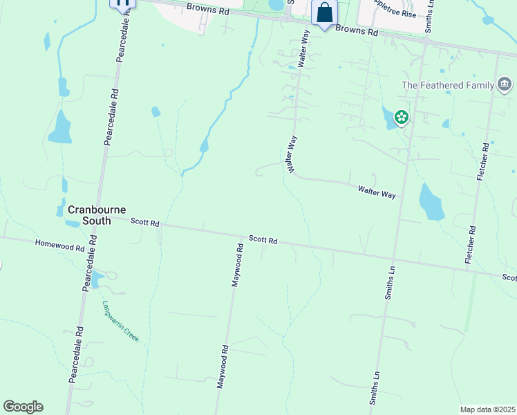 map of restaurants, bars, coffee shops, grocery stores, and more near in Cranbourne South