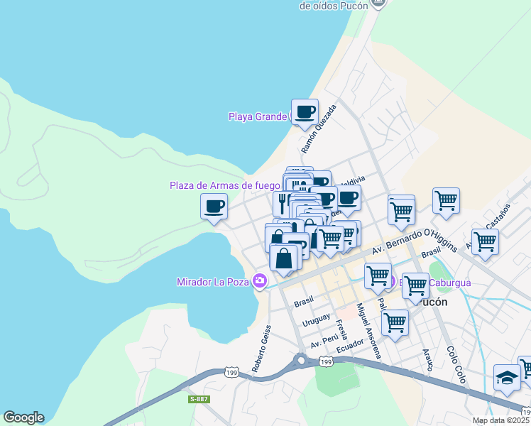 map of restaurants, bars, coffee shops, grocery stores, and more near in 