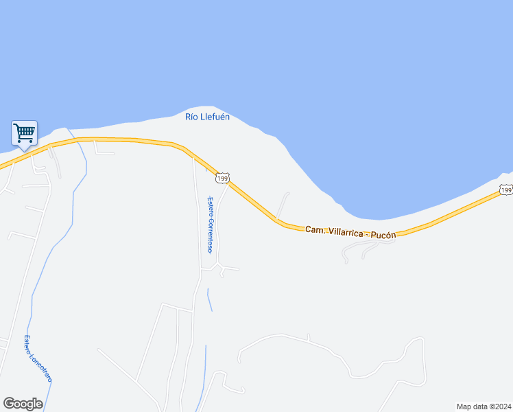 map of restaurants, bars, coffee shops, grocery stores, and more near Camino Villarrica - Pucón in Cautín