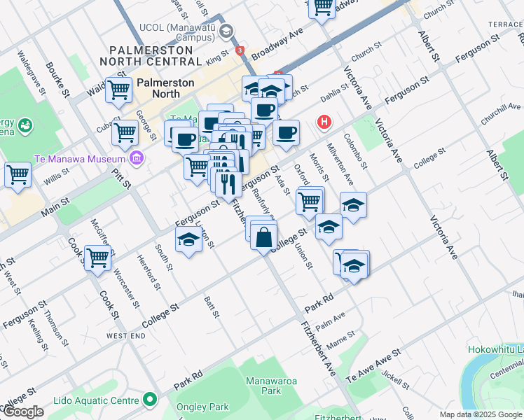 Palmerston North Street Map 22A Ranfurly Street, Palmerston North Manawatu-Wanganui - Walk Score