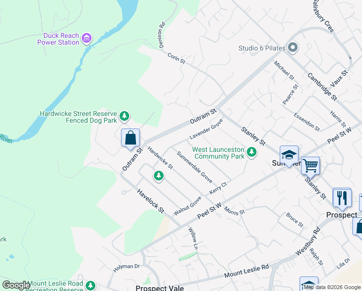 map of restaurants, bars, coffee shops, grocery stores, and more near 27 Lavender Grove in Summerhill