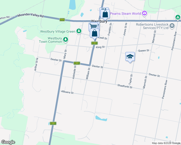 map of restaurants, bars, coffee shops, grocery stores, and more near 81 William Street in Westbury