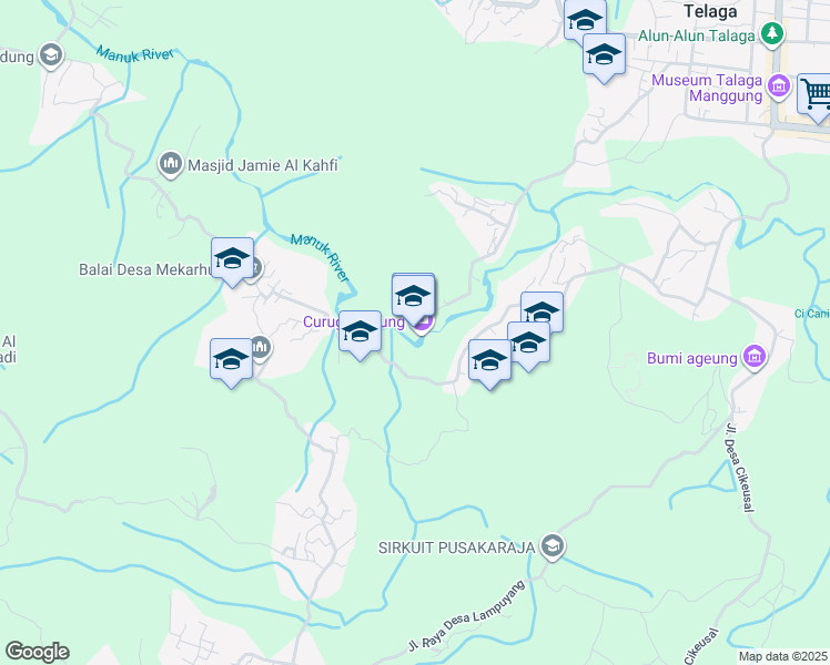 map of restaurants, bars, coffee shops, grocery stores, and more near in Majalengka Regency