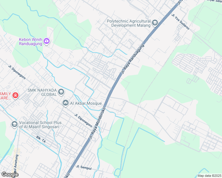 map of restaurants, bars, coffee shops, grocery stores, and more near Jalan Raya Randuagung in Kabupaten Malang