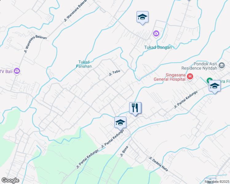 map of restaurants, bars, coffee shops, grocery stores, and more near Jalan Raya Denpasar - Gilimanuk in Kabupaten Tabanan