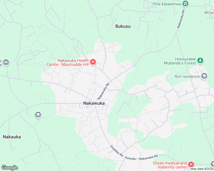 map of restaurants, bars, coffee shops, grocery stores, and more near Nakawuka Road in Nakawuka