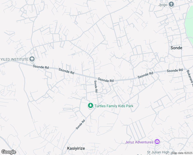 map of restaurants, bars, coffee shops, grocery stores, and more near Ssonde Road in Kampala