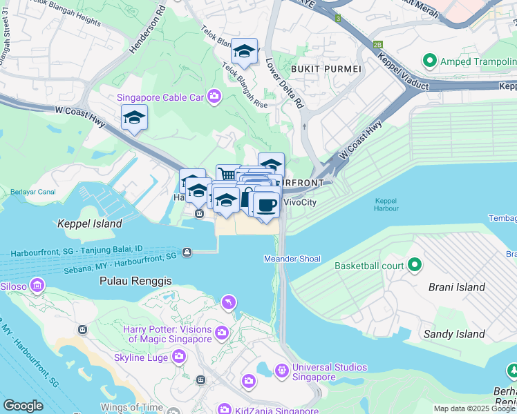map of restaurants, bars, coffee shops, grocery stores, and more near in Singapore