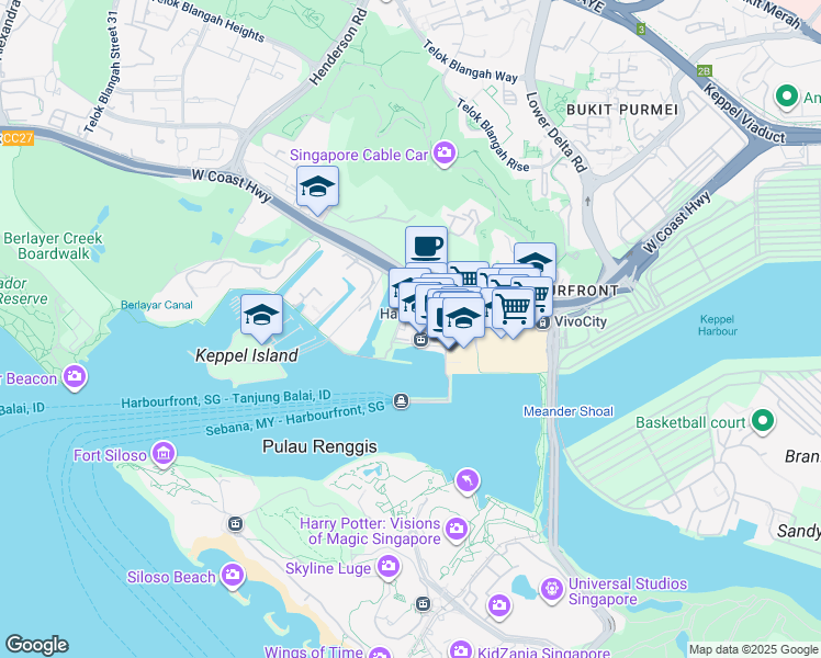 map of restaurants, bars, coffee shops, grocery stores, and more near in Singapore
