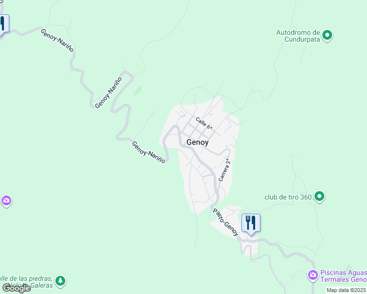 map of restaurants, bars, coffee shops, grocery stores, and more near # 6A-114 Calle 2ª in Genoy