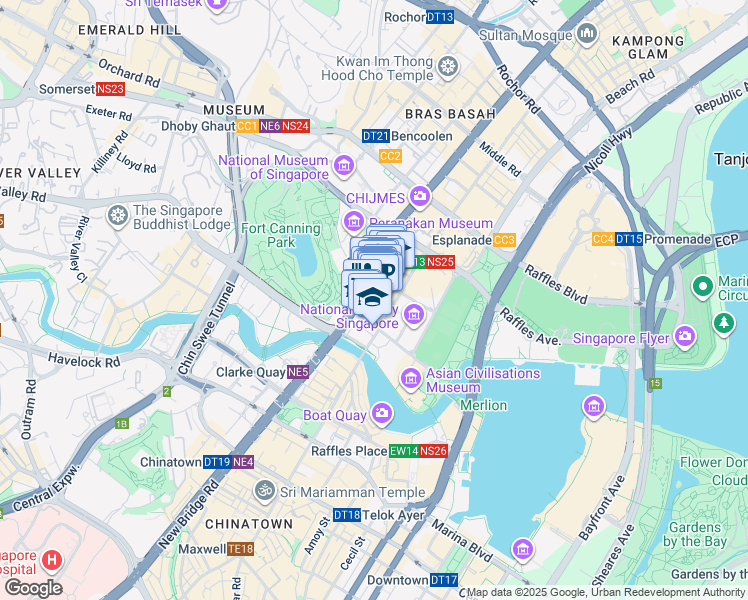 map of restaurants, bars, coffee shops, grocery stores, and more near in Singapore