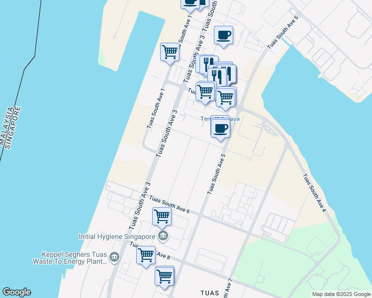 map of restaurants, bars, coffee shops, grocery stores, and more near in Singapore
