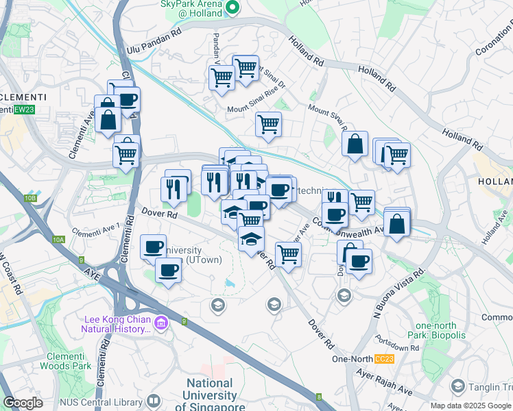 map of restaurants, bars, coffee shops, grocery stores, and more near in Singapore