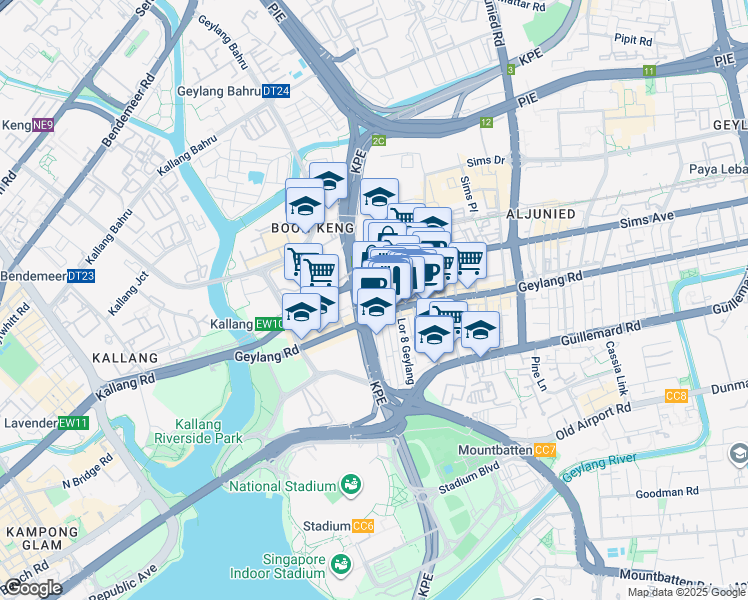 map of restaurants, bars, coffee shops, grocery stores, and more near in Singapore