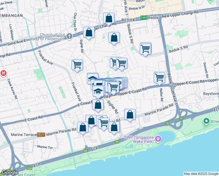 map of restaurants, bars, coffee shops, grocery stores, and more near in Singapore