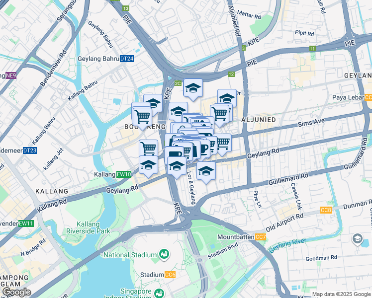 map of restaurants, bars, coffee shops, grocery stores, and more near in Singapore