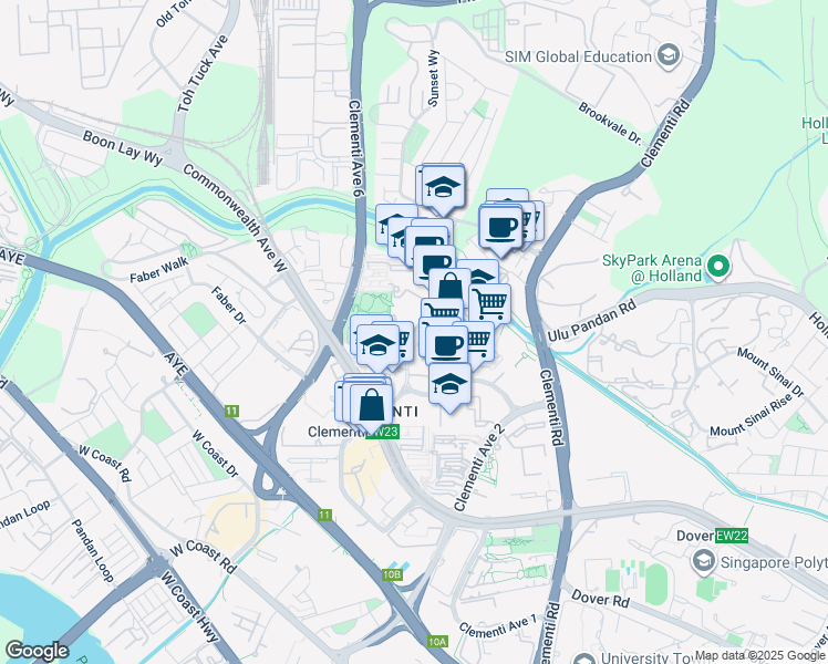 map of restaurants, bars, coffee shops, grocery stores, and more near in Singapore