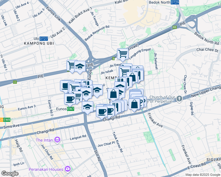 map of restaurants, bars, coffee shops, grocery stores, and more near in Singapore
