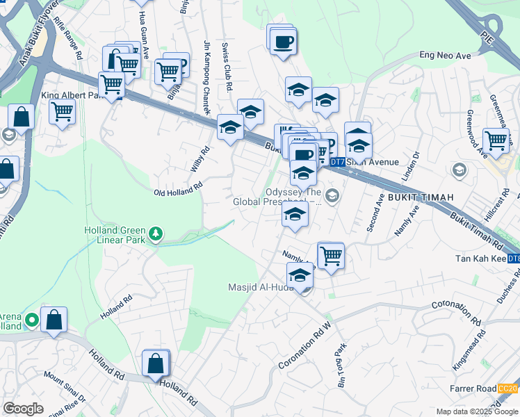 map of restaurants, bars, coffee shops, grocery stores, and more near in Singapore