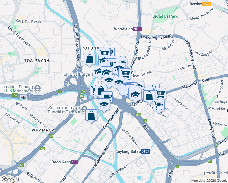map of restaurants, bars, coffee shops, grocery stores, and more near in Singapore