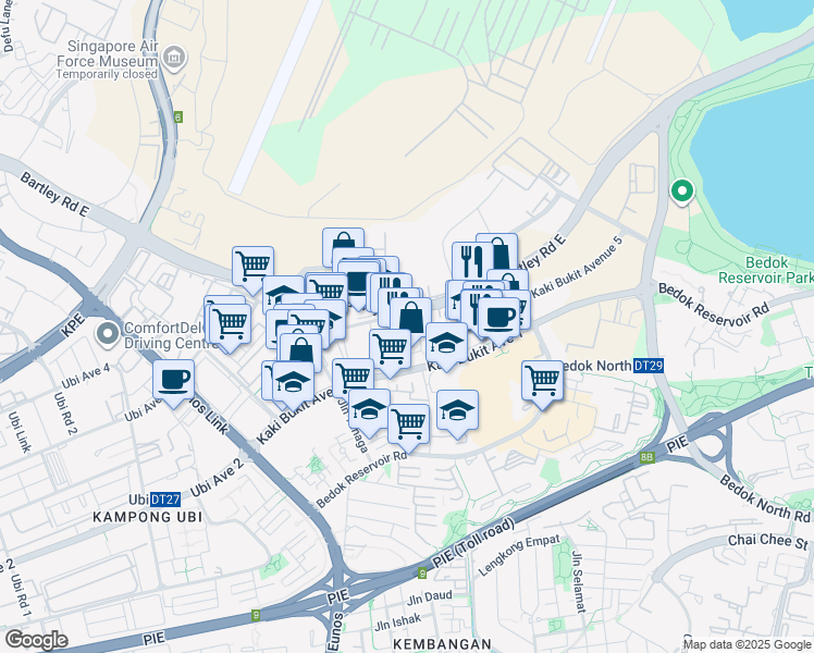 map of restaurants, bars, coffee shops, grocery stores, and more near in Singapore