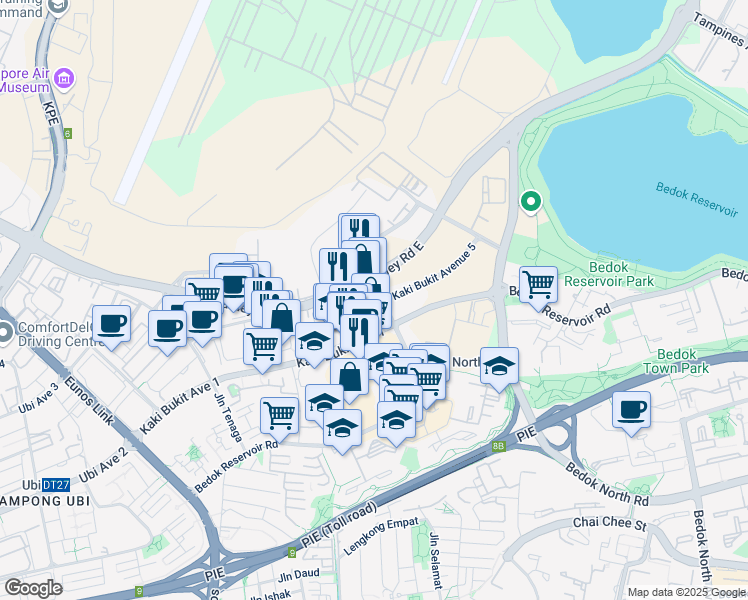map of restaurants, bars, coffee shops, grocery stores, and more near in Singapore