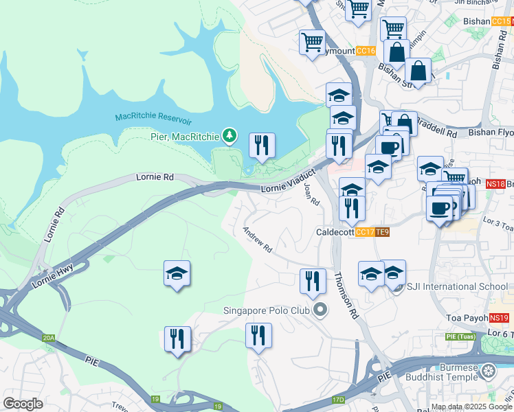 map of restaurants, bars, coffee shops, grocery stores, and more near in Singapore