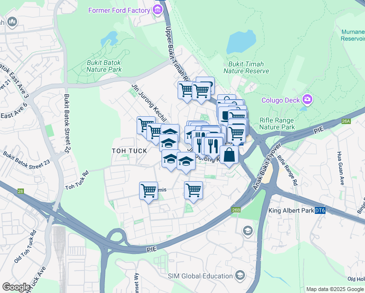 map of restaurants, bars, coffee shops, grocery stores, and more near in Singapore
