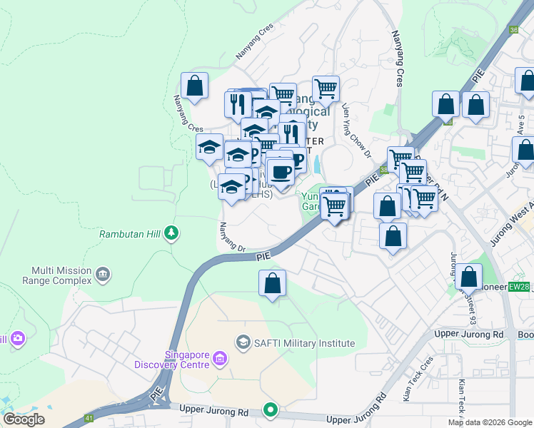 map of restaurants, bars, coffee shops, grocery stores, and more near in Singapore