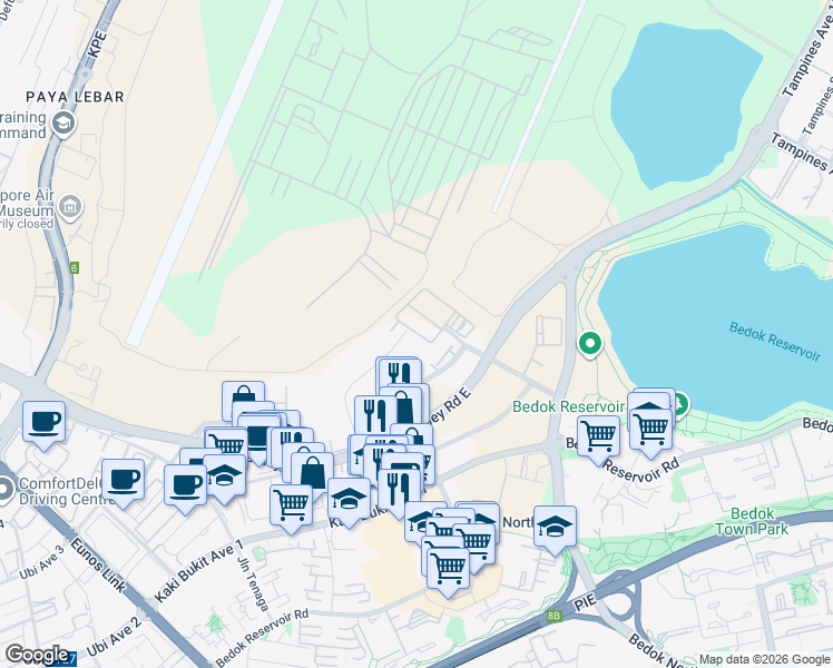 map of restaurants, bars, coffee shops, grocery stores, and more near in Singapore