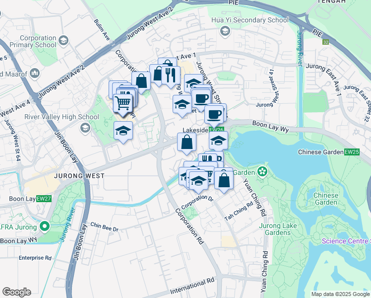 map of restaurants, bars, coffee shops, grocery stores, and more near in Singapore